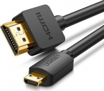 HDMI - micro HDMI kabelis, 1m, juodas