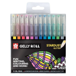 Gelinių ra&scaron;iklių rinkinys Sakura Stardust Glitter, 12 spalvų