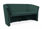 Trivietė aksominė sofa Signal Meble TM 3, tamsiai žalia