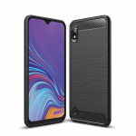 TakeMe Carbon Effect TPU Super Thin Back Cover Case, skirtas Samsung Galaxy A11/M11, juodas
