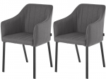 2-jų valgomojo kėdžių komplektas Jaxon armchair 2 pack - Anthracite fabric 5989413