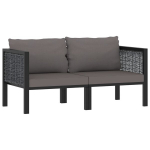 Dvivietė sofa su pagalvėlėmis, pilka