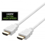 HDMI kabelis DELTACO ULTRA High Speed, 48Gbps, 2m, eARC, QMS, 8K at 60Hz, 4K at 120Hz, baltas / HU-20A