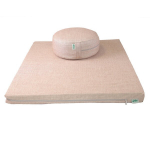 Grikių luk&scaron;tų pufas ir čiužinukas meditacijai rausvas, Grikė