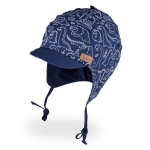 Vienguba kepurė su rai&scaron;teliais ir snapeliu berniukams TuTu, mėlyna, 40/42