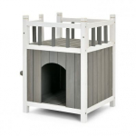 Medinis namelis katėms su balkonu Trixie Natura, 45 &times; 45 &times; 65 cm