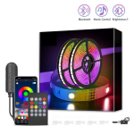 I&scaron;manioji RGB 5050 LED juosta su bluetooth funkcija, 15 m su muzikos sinchronizacija