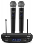 Skaitmeninis UHF 2 kanalų belaidžio mikrofono rinkinys Vonyx WM82