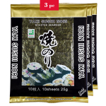 Skrudinti jūros dumblių lapai Sushi Nori, Gold Quality, YAKI SUSHI NORI, 3x10 vnt. - 75g