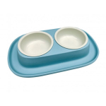 Comfy dvigubas dubenėlis Smart Clean 2x230 ml, mėlynas