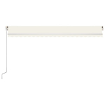 Rankiniu būdu i&scaron;traukiama markizė su led vidaXL, 500x300 cm, ruda