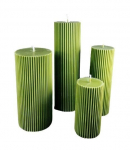 Sojų va&scaron;ko žvakės 4 vnt., žalios