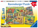 &bdquo;Dėlionė Ūkis ir jo gyventojai 3x49p - Ravensburger - Vaikams nuo 5 metų - Gyvūnai&ldquo;