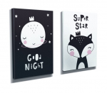 Dviejų dalių reprodukcija Good night super star