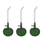 Stiklinių dekoracijų rinkinys Iittala Oiva Toikka Lasiomena Green, 3 vnt.