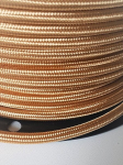 Tekstilinis apvalus laidas 2x0,75 , ap&scaron;vietimui, gold blizgus, 5m