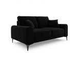 Dvivietė sofa Mazzini Sofas Madara, veliūras, juoda