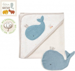 Rank&scaron;luostis su gobtuvu Fehn Fehnnatur Banginis, 70x70 cm