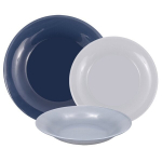 Pietų lėk&scaron;čių rinkinys, 18 dalių mėlyna / pilka