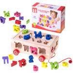 Medinis rū&scaron;iuoklis ant ratukų "Skaičiai"