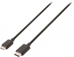 Kabelis USB-C M - micro USB M, 1m, plėvelė, juoda