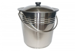 Nerūdijančio pl. kibiras su dangčiu 10 l