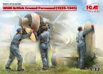 Klijuojamas Modelis ICM 32107 WWII British Ground Personnel (1939-1945) (3 figures) 1/32