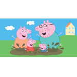 Vaiki&scaron;kas rank&scaron;luostis Peppa Pig Happy Family, 70x140 cm