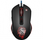 SLEIPNIR GM-927 Laidinė žaidimų pelė, 12800 dpi, su ap&scaron;vietimu ir padėklu, optinis jutiklis, USB prijungimas, juoda, 6 mygtukai