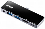 Aten UH3238 USB-C Travel Dock with Power Pass-Through | Aten | USB-C Travel Dock with Power Pass-Through | UH3238-AT | Dock