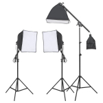 Fotostudijos rinkinys su ap&scaron;vietimo rinkiniu ir fonu
