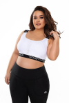 Sportinė liemenėlė moterims Sports Bra Sporting +, baltos spalvos, XXL