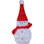 LED kalėdinės &scaron;viesos dekoro sniego senelis baltas 0,9W 59x27 cm Crystalo 587-25