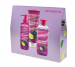 Dovanų rinkinys Dermacol Aroma Ritual Grapes with Lime:&nbsp;du&scaron;o želė 250 ml + rankų muilas 250 ml + vonios putos 500 ml