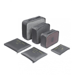 Lagamino organizatoriaus rinkinys Lola Grey, 6 dalys, pilkos spalvos