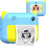 Momentinis fotoaparatas su ekranu ir spausdintuvu, vaiki&scaron;ka kamera