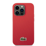 Lacoste Apple Phone 14 Pro Iconic Petit Pique Logo Case, raudonas