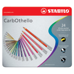 Stabilo Carbothello pie&scaron;tukai, 24 vnt., metalinė dėžutė