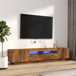 TV spintelių komplektas, Mediena, 2 dalių, dūminio ąžuolo spalva