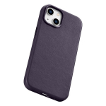 Natūralios odos dėklas iPhone 14 Plus MagSafe, tamsiai violetinis