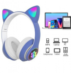 Belaidės Cat Ear LED Over Ear 5.0 Bluetooth Dual Connection RGB Bass stereo triuk&scaron;mą slopinančios ausinės su mikrofonu