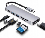 Thunderbolt 3, USB-C, USB-A 3.0, HDMI, SD