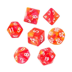 Kauliukai Rebel RPG Dice Set, Raudona ir geltona