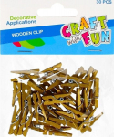 Mediniai dekoratyviniai spaustukai 30vnt - Craft with Fun