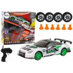 Nuotoliniu būdu valdomas automobilis Lean Toys Rally Car Set, baltas