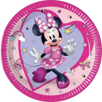 Vienkartinės popierinės lėk&scaron;tės Minnie Junior 19,5 cm, 8 vnt