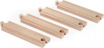 Vidutiniai tiesūs bėgiai 144 mm - BRIO - Medinės traukinių grandinės priedas