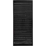 Lipdukai - Juodas - Mažosios raidės - 10x23 cm - Aliuminio plėvelė - Dekoratyviniai objektai