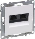 Legrand Suno 2x Rj45 Cat 6 Utp kompiuterinis lizdas, baltas