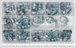 Yato Metalinių Įtempėjų Rinkinys YT-06784, 175vnt, &Oslash;5-7mm x25, &Oslash;7-9mm x25, &Oslash;9-11mm x25, &Oslash;11-13mm x20, &Oslash;13-15mm x20, &Oslash;15-18mm x20
